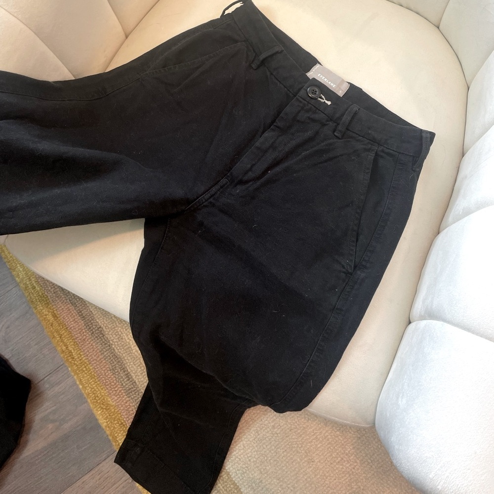 Everlane barrel pants in black